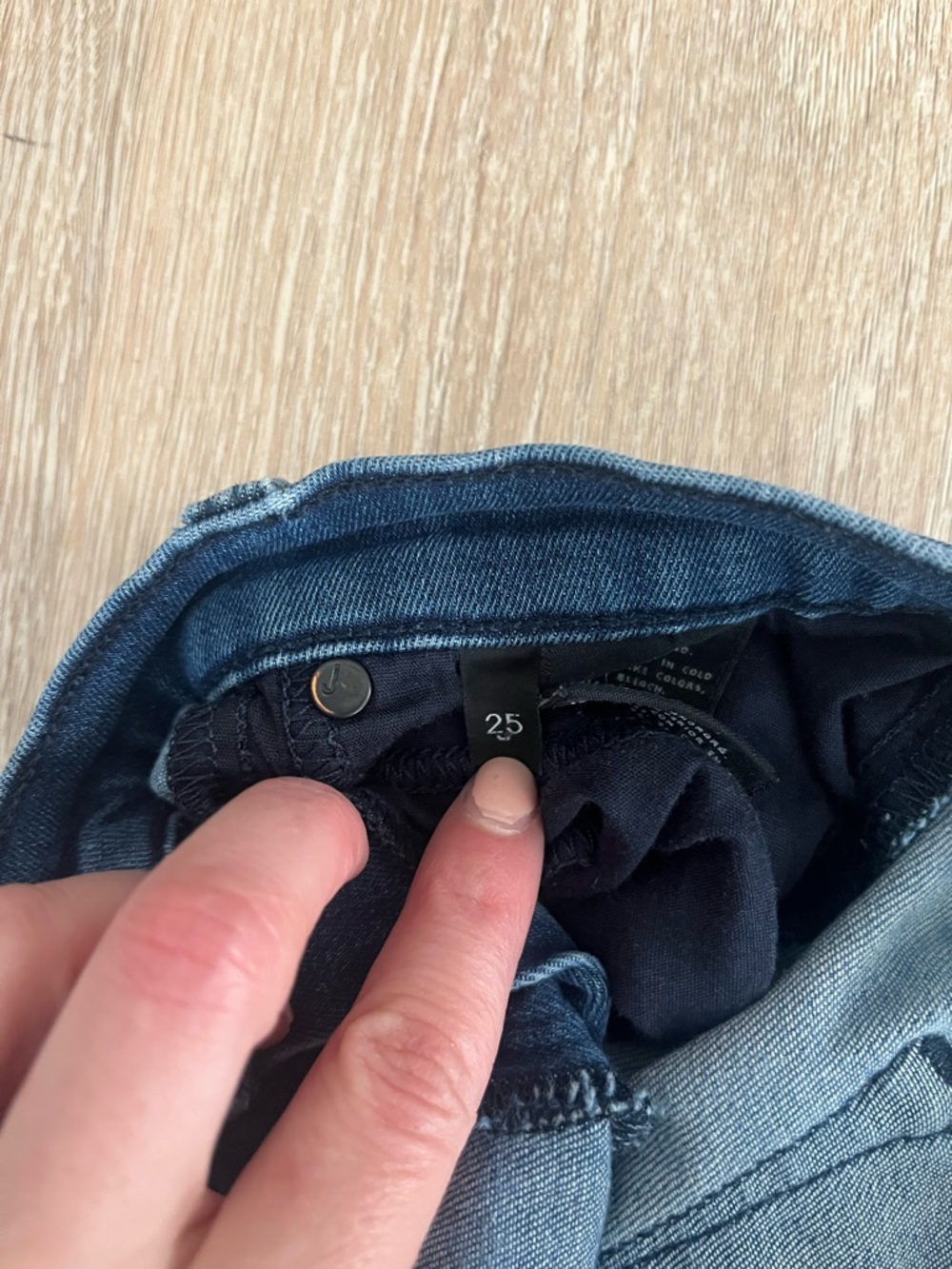 J Brand Distressed Skinny Jeans in Medium Blue - Picture 3 of 4